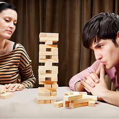 48Pcs Super Naughty Block Tower Game, Couple Adult Valentine Tumbling Tower Bloc
