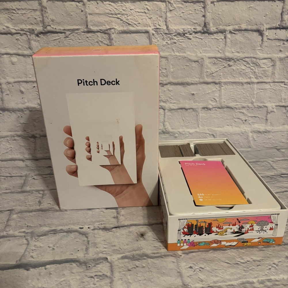 Pitch Deck Game Kickstarter Strategy Party Game Ages 17+ Complete