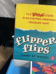 Vintage 1965 Flipper Flips Board Game Mattel TV Show Incomplete Parts Repair