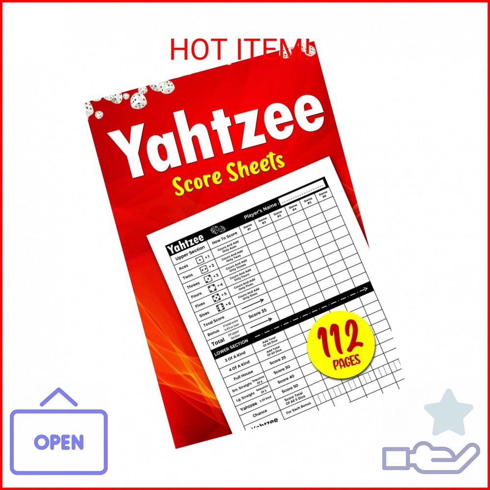 Yahtzee Score Pads: 660 Score Games For Scorekeeping – Yahtzee Score Sheets 6×9