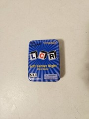 The Original LCR Left Center Right Dice Game Blue Tin (George & Co, 2010)
