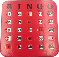 5 Pack Bingo Cards Easy Read Design Multi Color with Durable Sliding Windows