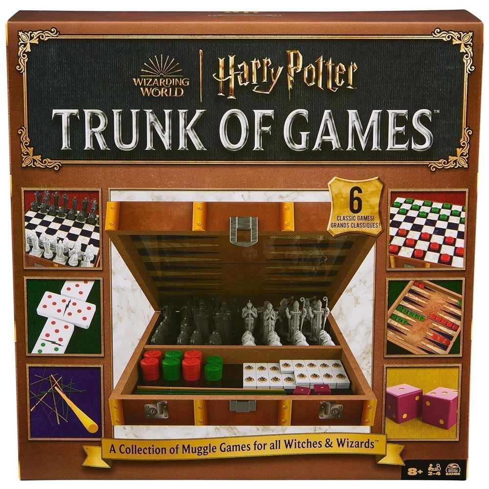 Harry Potter Wizarding World 6-in-1 Wooden Trunk Games Set (Spin Master Games)