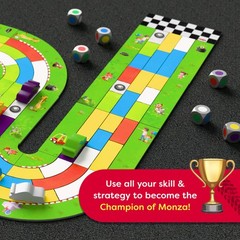 HABA Monza Car Racing Board Game – Color Matching Strategy Family Board Games