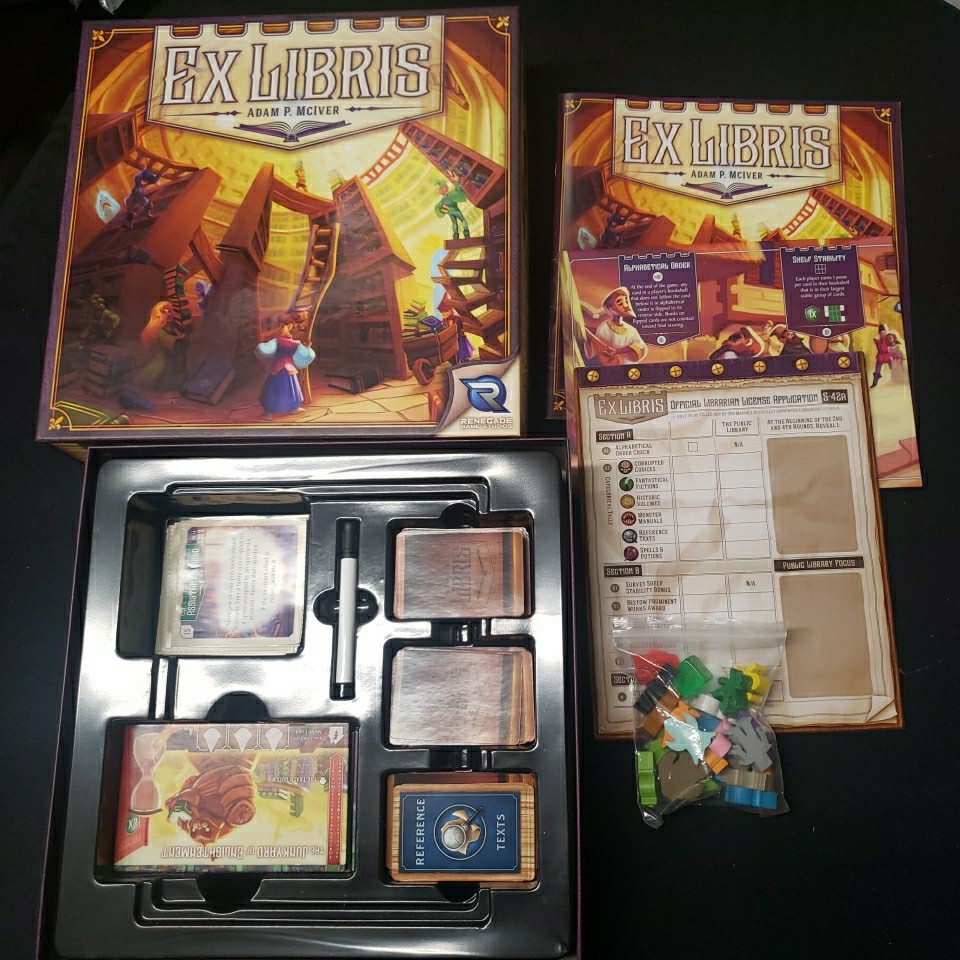 Ex Libris (Board Game) 2017 First Edition Renegade Adam McIver strategy COMPLETE