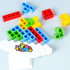 48 Pcs Tetra Tower Balance Stacking Blocks Game, Board Games for 2 Players+ Fami