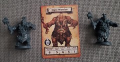 Heroquest Against The Ogre Horde Ogre Warriors 28mm Minis & Card
