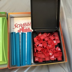 Scrabble Upwords Game 3D Crossword Game Stacking High Tiles COMPLETE Excellent