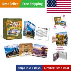 Explore the World Memory Matching Game – 100 Cards 50 Pairs with Famous Landm…