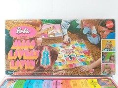 Vintage 1970 Mattel MISS LIVELY LIVIN Barbie Doll Board Game 99% COMPLETE, CLEAN