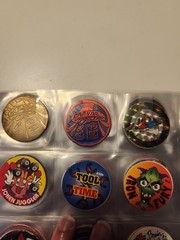 Vintage 90’s Pogs Lot Binder 600+, 3D Mirage Slammer, Pages, Travel Cans, Boxes