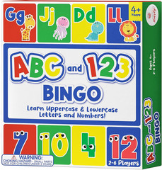 Alphabet and Number, ABC and 123 Bingo Board Game for Kindergarten and Preschool