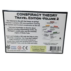 Conspiracy Theory Travel Edition Volume 2 ~ Age 14+ 2-8 Players 30 Min Per Game