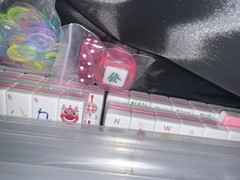 My Mahjong Trove American Mahjong Set Pink Tiles Blue Floral Tote Complete
