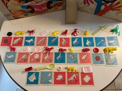 1967 Milton Bradley MTB Boardgame Feeley Meeley Box Fair Condition Complete