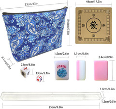 American Mini Mahjong Set 166 Mahjong Tiles 0.9-Inch American Mahjong Game Pink