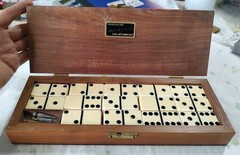 Vintage Domino Cribbage Domino Set Five-Up Handcrafted Dominic C. Armanino 1968
