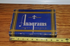 Vintage Anagrams Eye-Rest Ebony Edition Box And Tiles Games Traditional Game Old