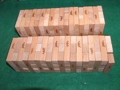 2 sets of 54 JENGA wood blocks – total of 108 blocks – official JENGA blocks