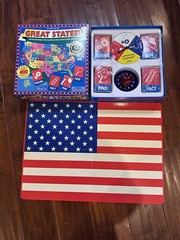 Great States Board Game Geography Trivia Homeschool New/Unsealed, Best Toy Award