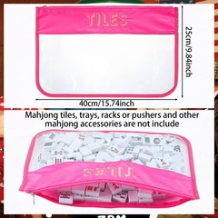 3 Pcs Empty Mahjong Bags Set for Tiles and Racks Canvas Mahjong Carry Tote Ba…
