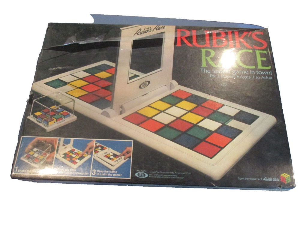 New Old Stock Vintage 1982 Ideal Rubiks Race Game Rubiks Cube Toy 2187-3