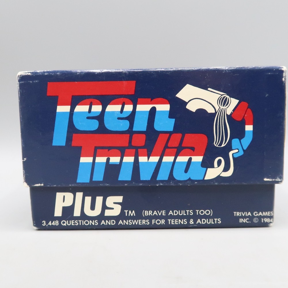 Vintage Teen Trivia Plus 80s Card Game Questions and Answers 1984
