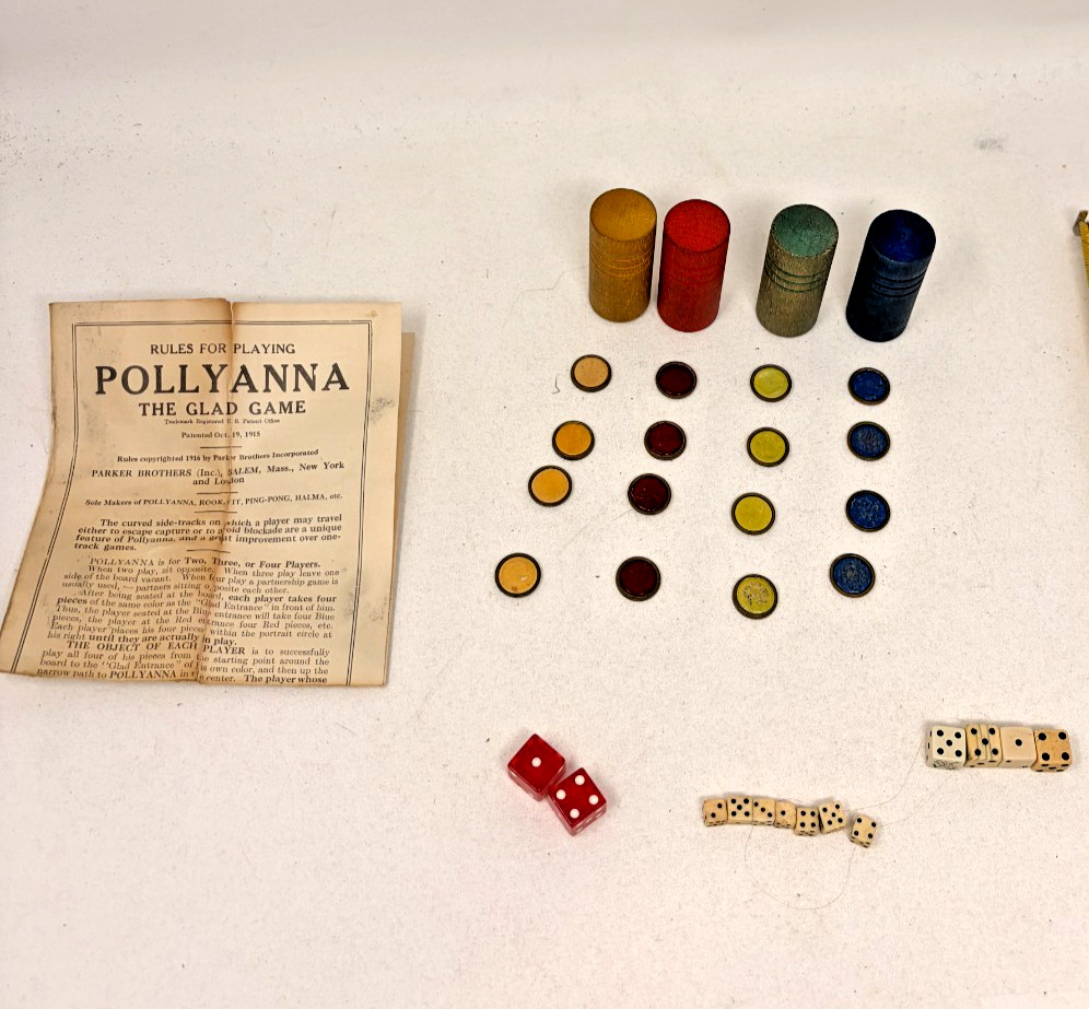 VTG 1916 Parker Brothers Pollyanna The Glad Game Replacement Pieces Rules Lot