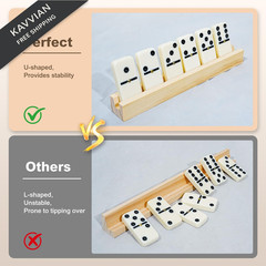 MeetYr Life Dominos Set for Adults 28 with 4 Compact, Black and White