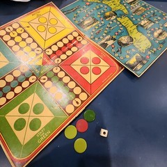 Vintage LUDO Aeroplane Race round New Zealand Toytown Board Only RARE