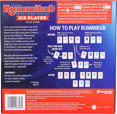 Rummikub Six Player Edition – the Classic Rummy Tile Game – More Tiles and More