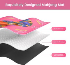 Mat for Table, 31.5 x 31.5 Inch Non-Slip , Floral and Hummingbird Design Table