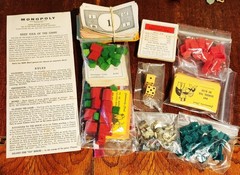 Monopoly Board Game Accessories Parker Brothers Classic 1961 and 1980’s (2 sets)