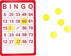 100 Bingo Cards Resuable Bingo Paper Game Cardstock Bulk, 5 Colors