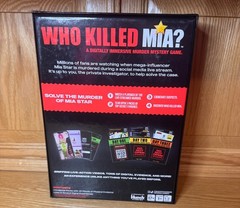 Who Killed Mia? A Digitally Immersive Murder Mystery Adult Crime Board Game
