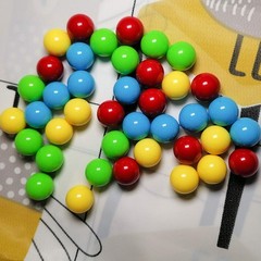 Hotusi 48Pcs Game Replacement Marbles Balls Compatible 13.5mm, Blue,green,red