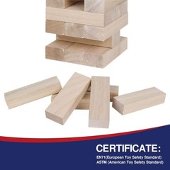 Wooden Giant Tumble Tower Game – 60 Blocks for Thrilling Fun & Skill Development
