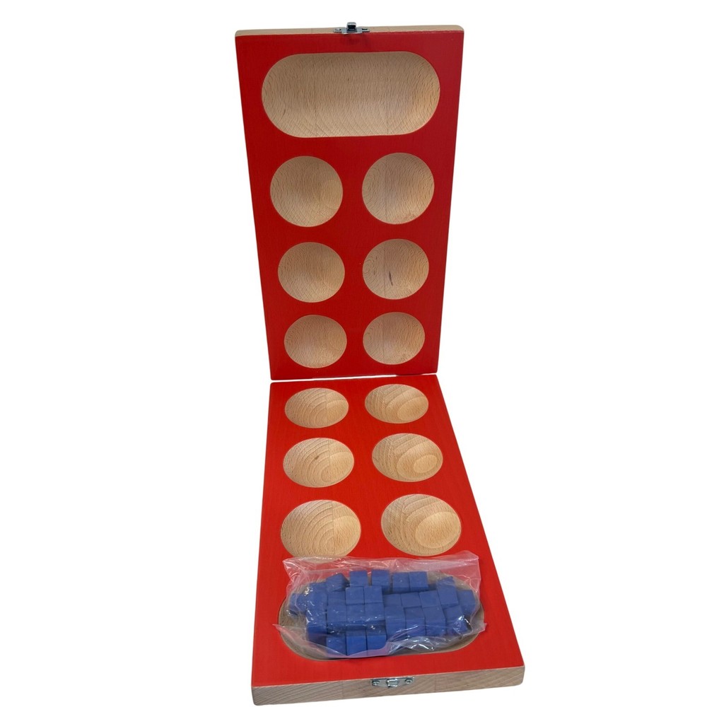 IKEA LATTJO Kalaha Mancala Board Game Kids Unisex OS Wood Red Blue 703.022.40