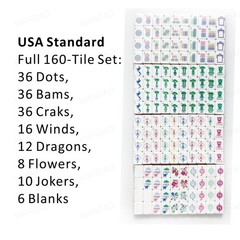 NEW! Vibrant Layered Mahjong Tiles – American Set 160 Tiles – Violet