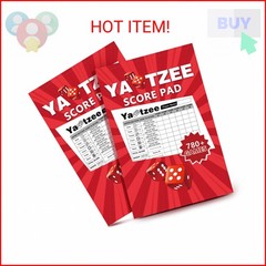 AZUREAL 6″ x 9″ Score Pad for Yahtzee, 130 Sheets Tear Off Score Pages, Large Pr