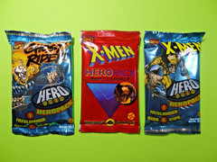 Pogs * 3 Hero Packs * X-Men 1994 & 1995 * Ghost Rider * 6 Caps 1 Slammer