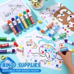 Bingo Daubers 72 Pack Mixed Colors Dot Markers Paint Dotters Craft Crtiin Bulk