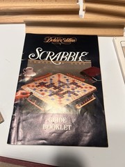 Scrabble Crossword Game Deluxe Edition Turntable 4034 1989 Milton Bradley Read