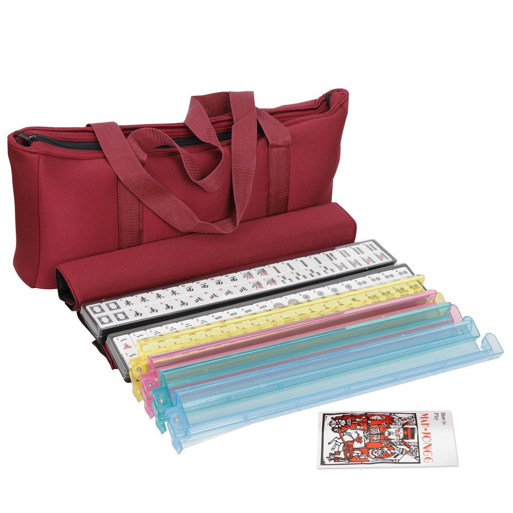 American Mahjong Full 166 Set Collectible Western Mah Jongg Tiles w Pushers