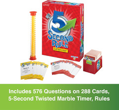 5 Second Rule Game – Simple Questions Card Game for Family Fun, Party, Kids, Tra