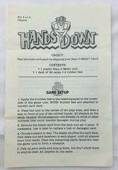 1987 Hands Down Game by Milton Bradley Complete in Great Condition FREE SHIPPING