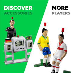 JR Cup Soccer Board Game – Family Tabletop Game with Metal Players & Goalkeepers