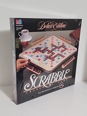 Scrabble Crossword Game Deluxe Edition Turntable 4034 1989 Milton Bradley Sealed