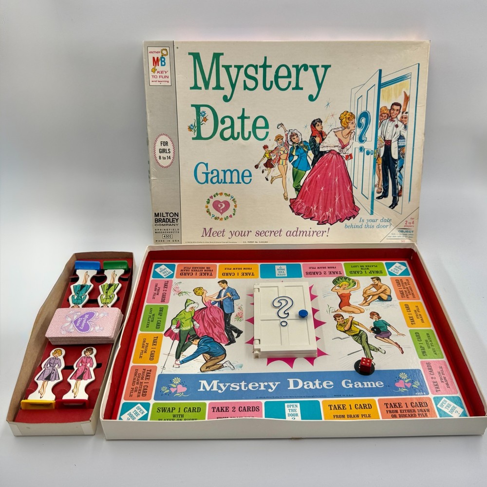 1965 Mystery Date Board Game by Milton Bradley Complete in Great Cond FREE SHIP