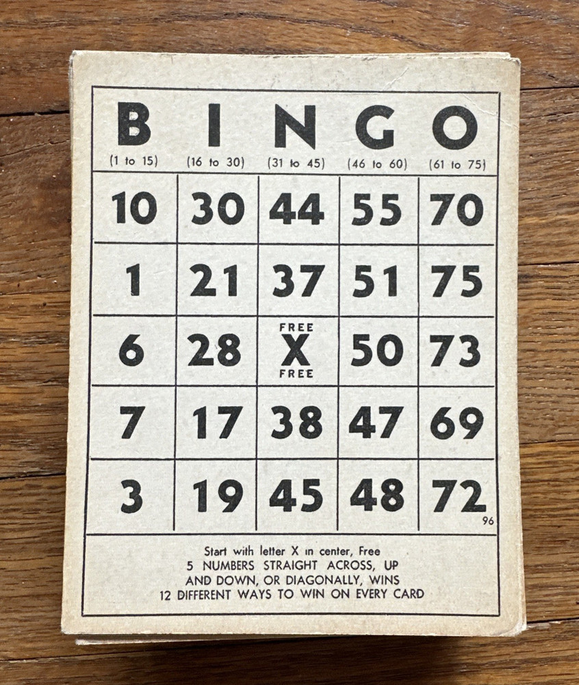 80+ Vintage Black Bingo Cards 4.25″ x 5.5″ – Crafts Scrapbooking